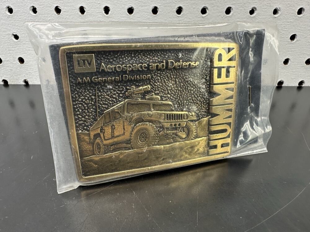 1 Brass Hummer Military & Defense Aerospace Am General New Vintage Belt Buckle